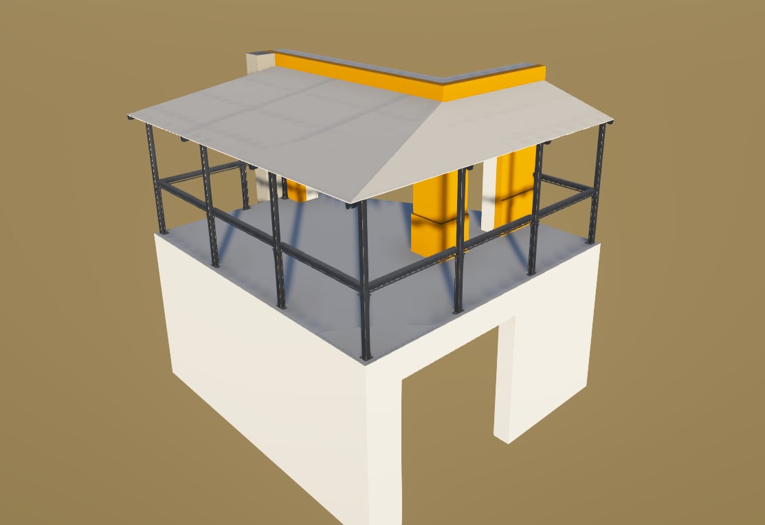 Acélszerkezetű terasz lefedés 